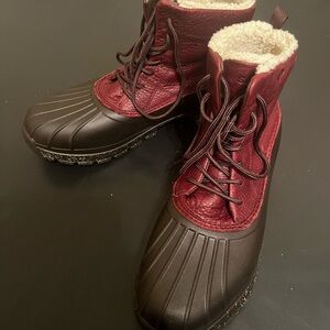 Sperry Men's Red and Brown Boots NWOT